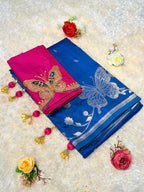 Premium Pure Soft Silk Paithani Butterfly Desgin Saree
