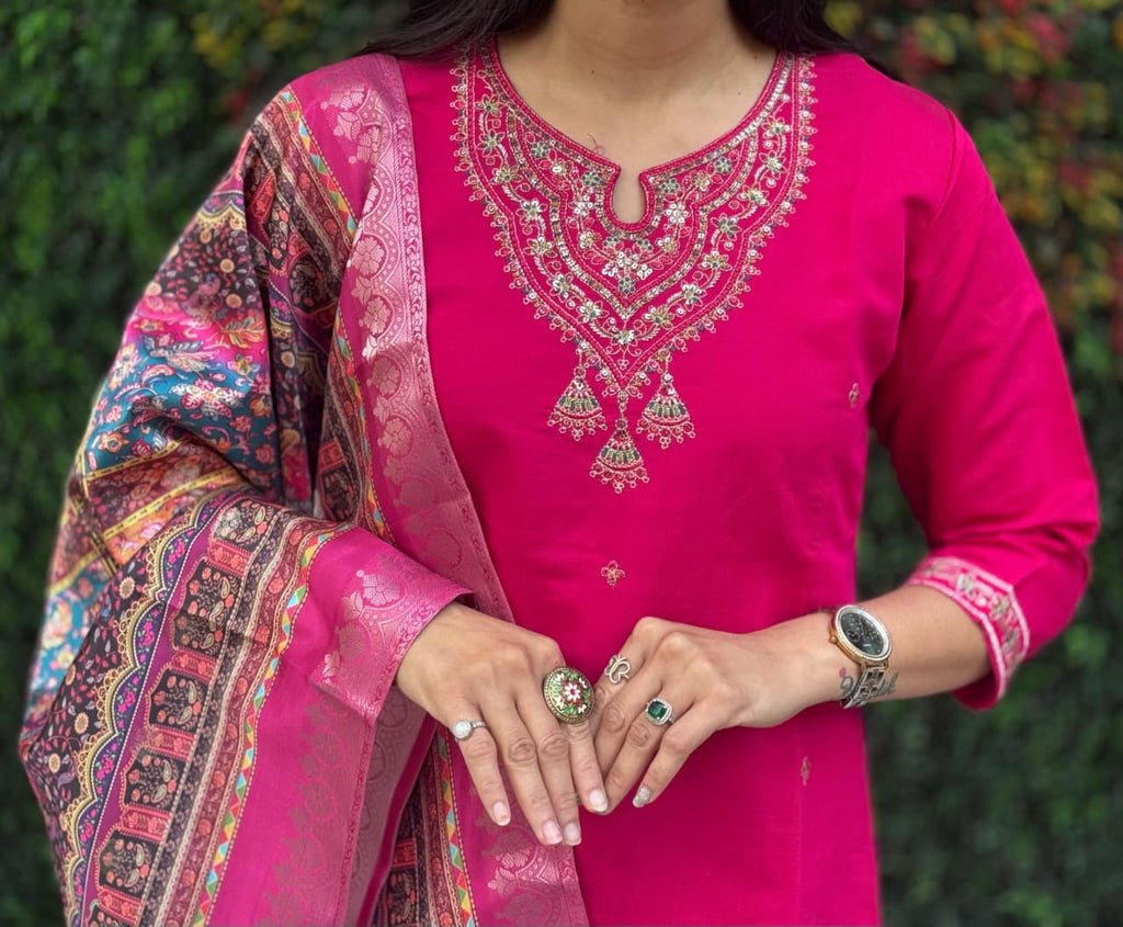 Launching New  Kurti Pent Dupatta Set