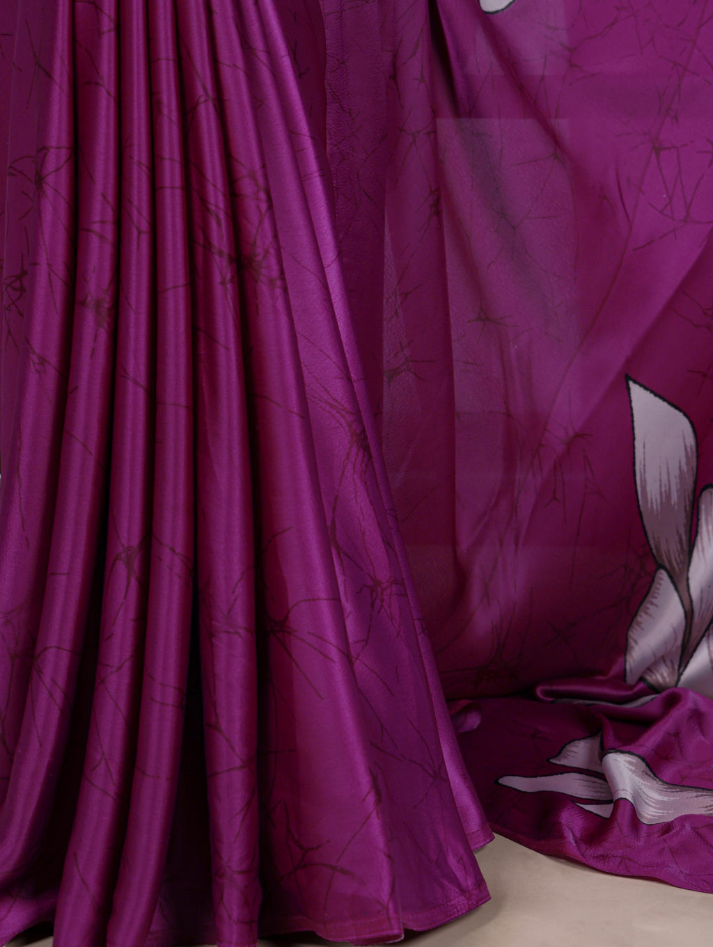 Satin Silk Floral Printed Saree
