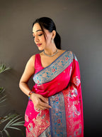 Pure paithani type Banarasi silk saree