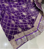 Pure Crepe Khadi Silk Pattu Saree
