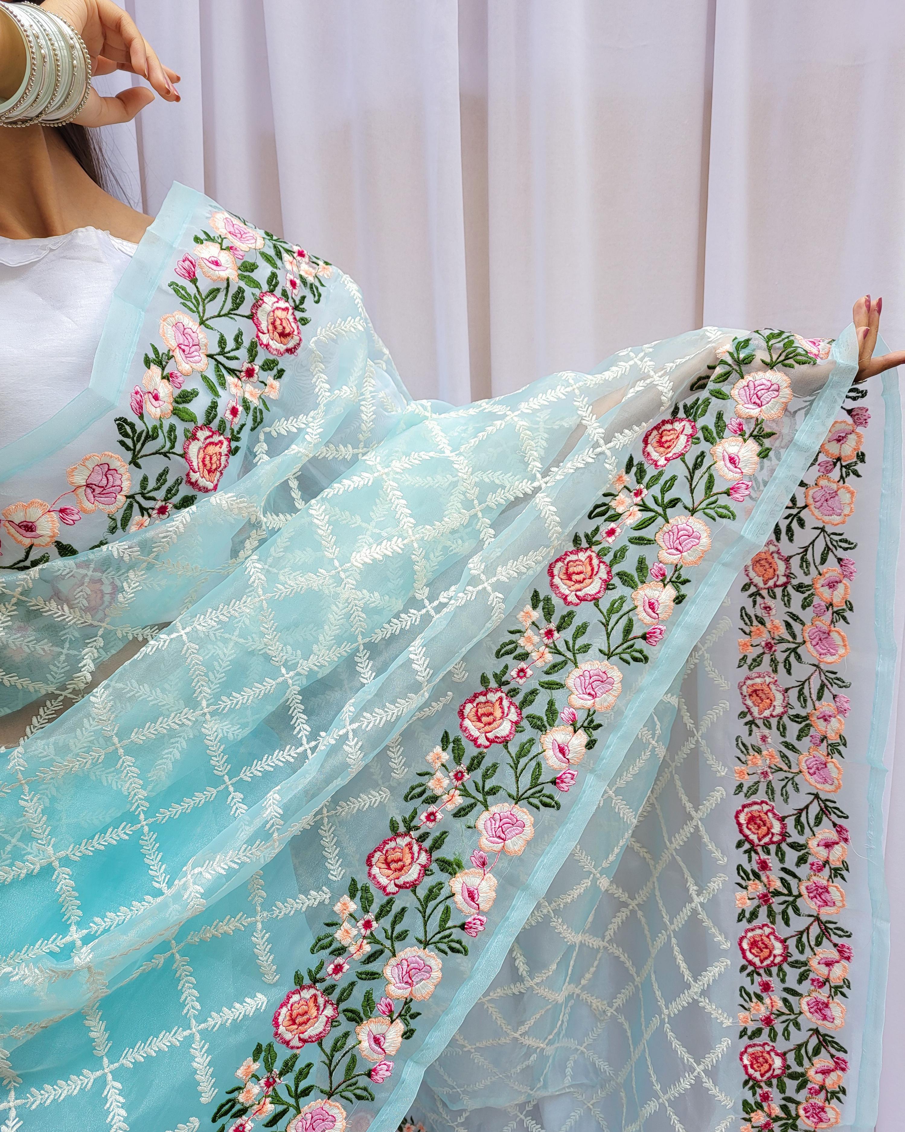 Semi Pure Organza Saree