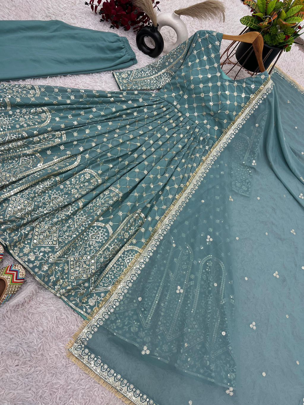 Party Wear Look Top With Sharara