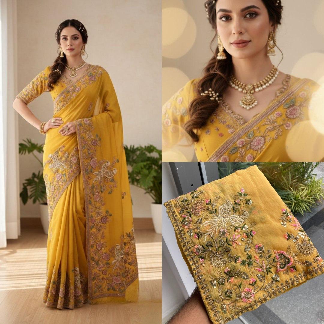 Soft NxC Moss Chiffon Saree