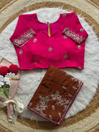 Soft Natural Viscose Chinnon Saree
