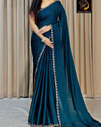 SATIN CHIFFON SAREE❤️