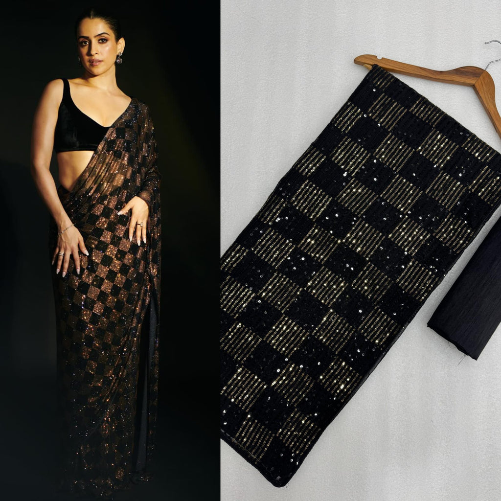 Bollywood BlockBuster Sanya Malhotra Saree