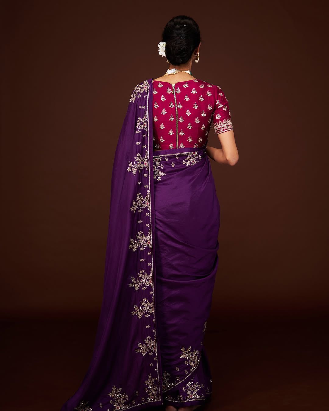 Soft Natural Viscose Chinnon Saree