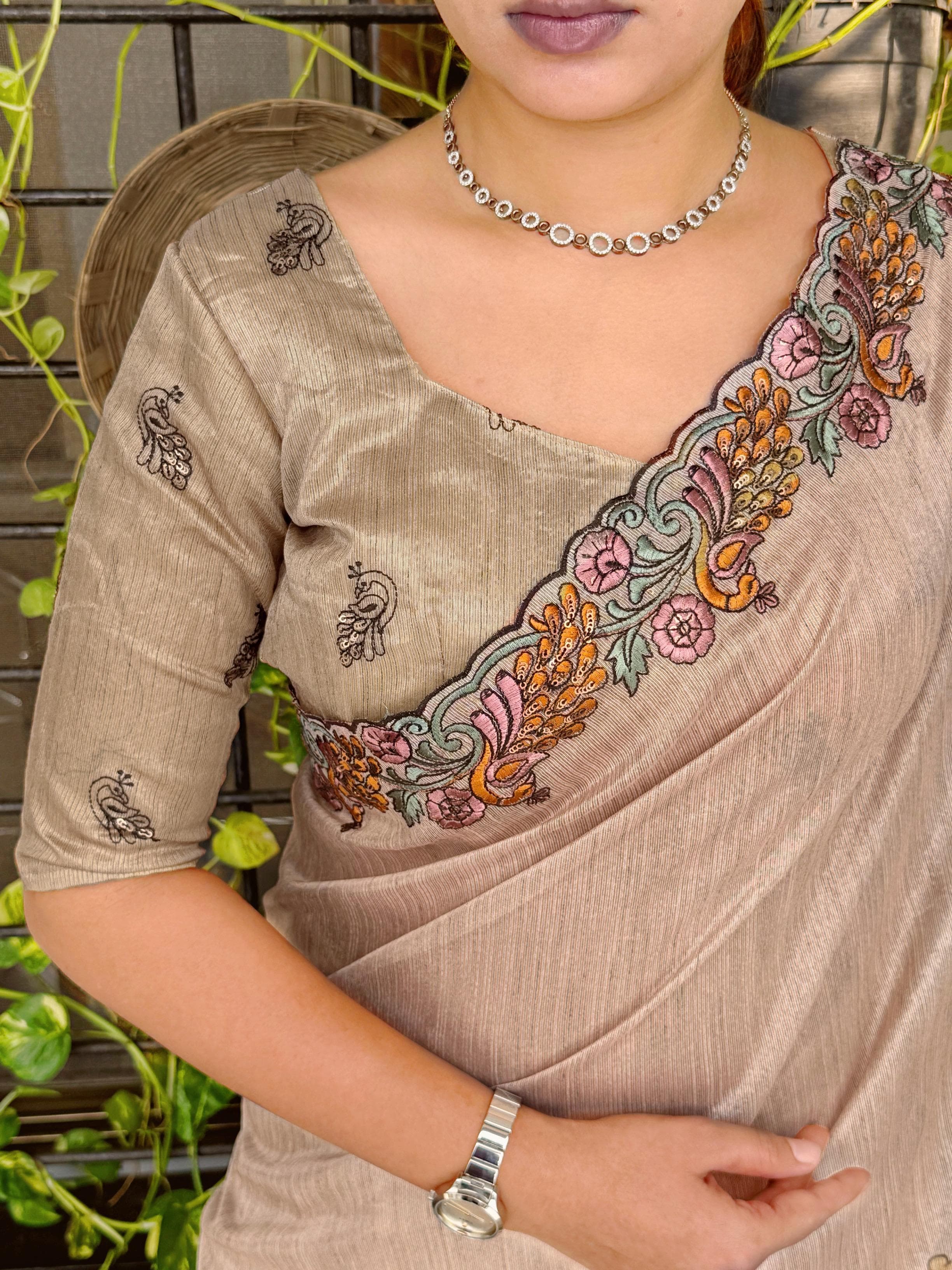 Black Berry Silk Saree