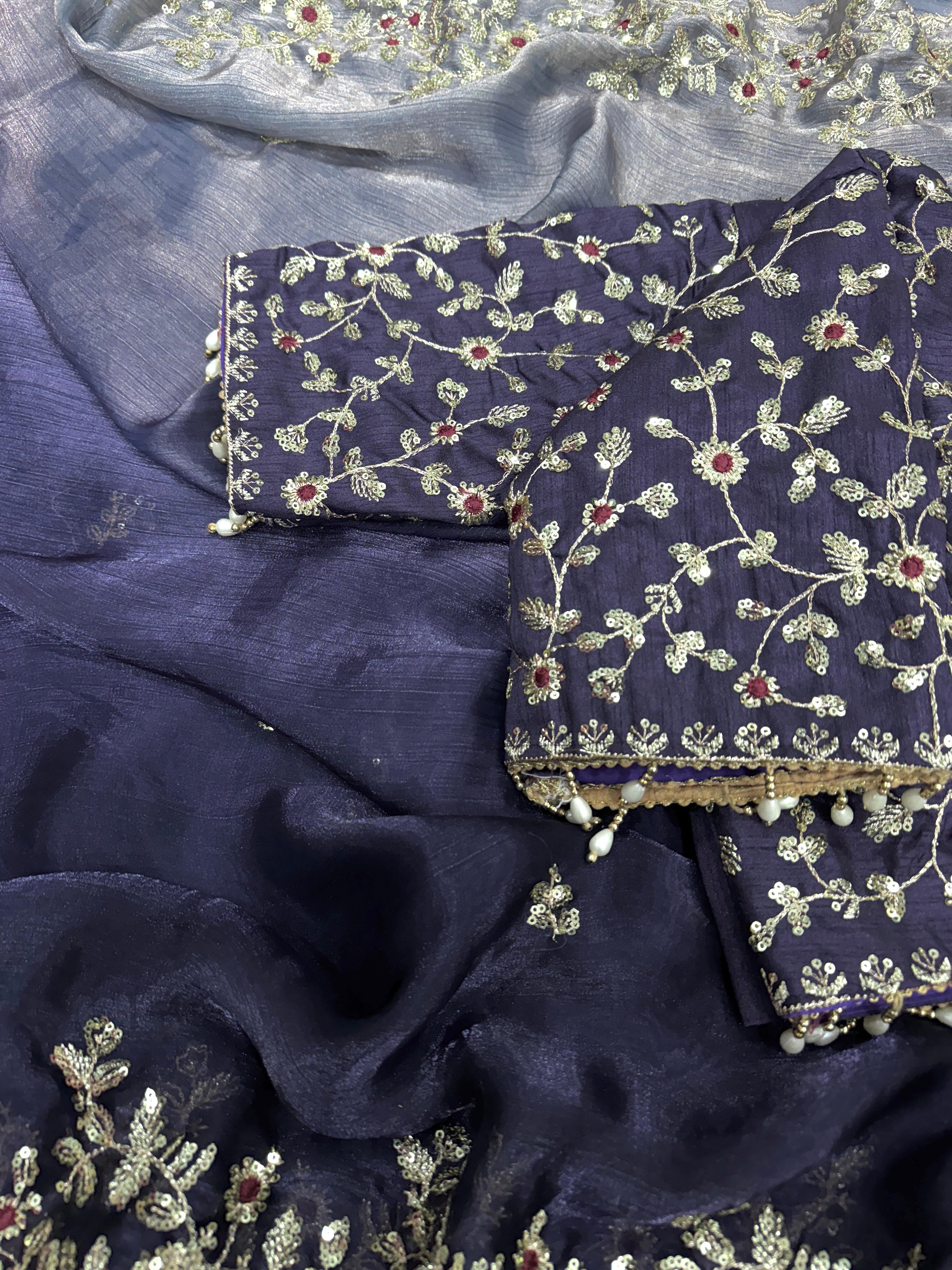 Shaded Color  Soft Frendy Chiffon Saree
