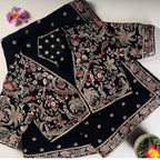 HEAVY GEORGETTE FABRIC ON BEAUTIFUL EMBROIDERY BUTTI WORK SAREE