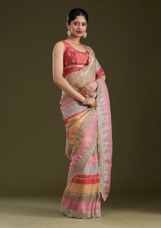 Goldy Silk With Beautiful Print Saree