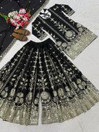 Heavy Vichitra Silk Material Top Plazzo