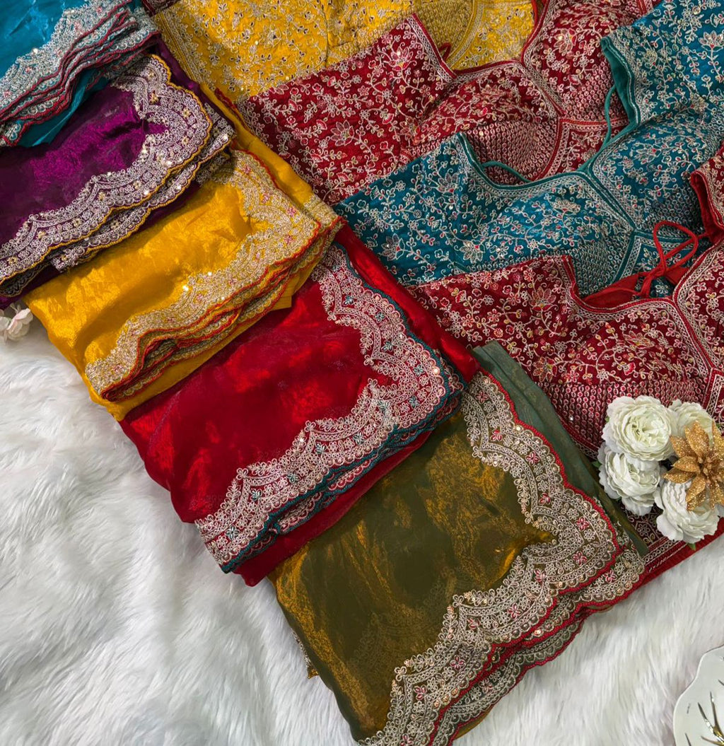 Premium space Silk Sabyasachi Inspired Saree