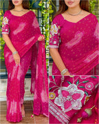 PREMIUM GORGETTE SAREE❤️