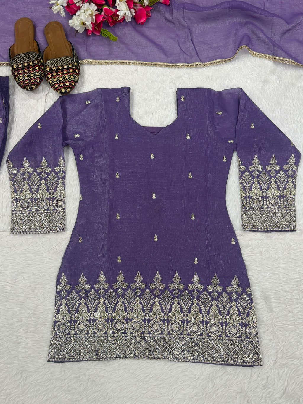 Designer Party Wear Look Top Plazzo
