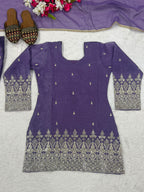 Designer Party Wear Look Top Plazzo