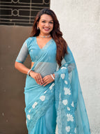 Pure Chanda Kora Silk Saree
