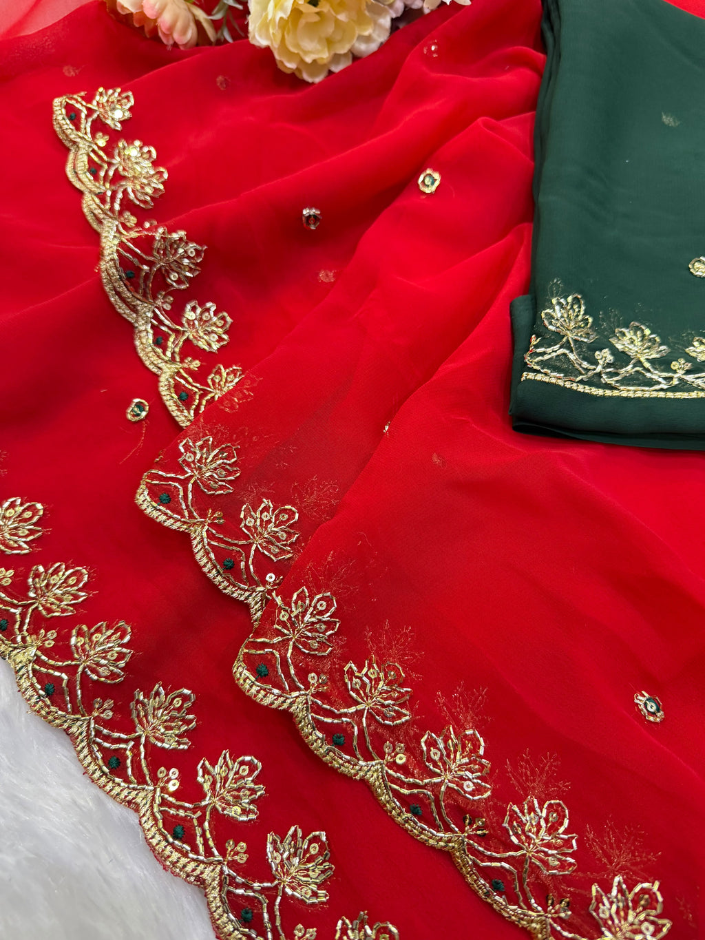 Soft Georgette Sequence Saree