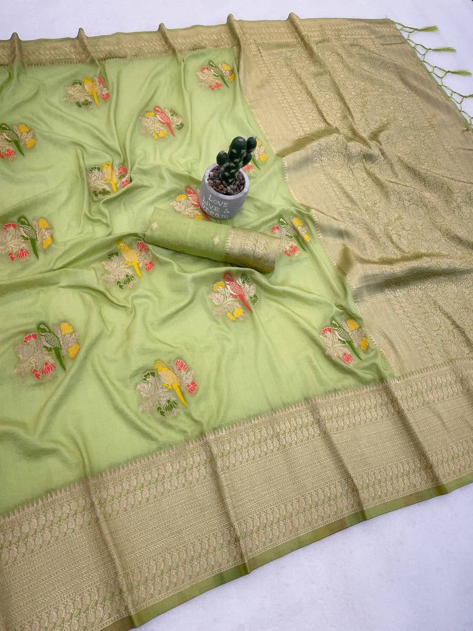 Pure Naylon kadi Creap Georgette Saree