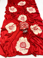 Modal Satin Deginer Flower Printed Saree