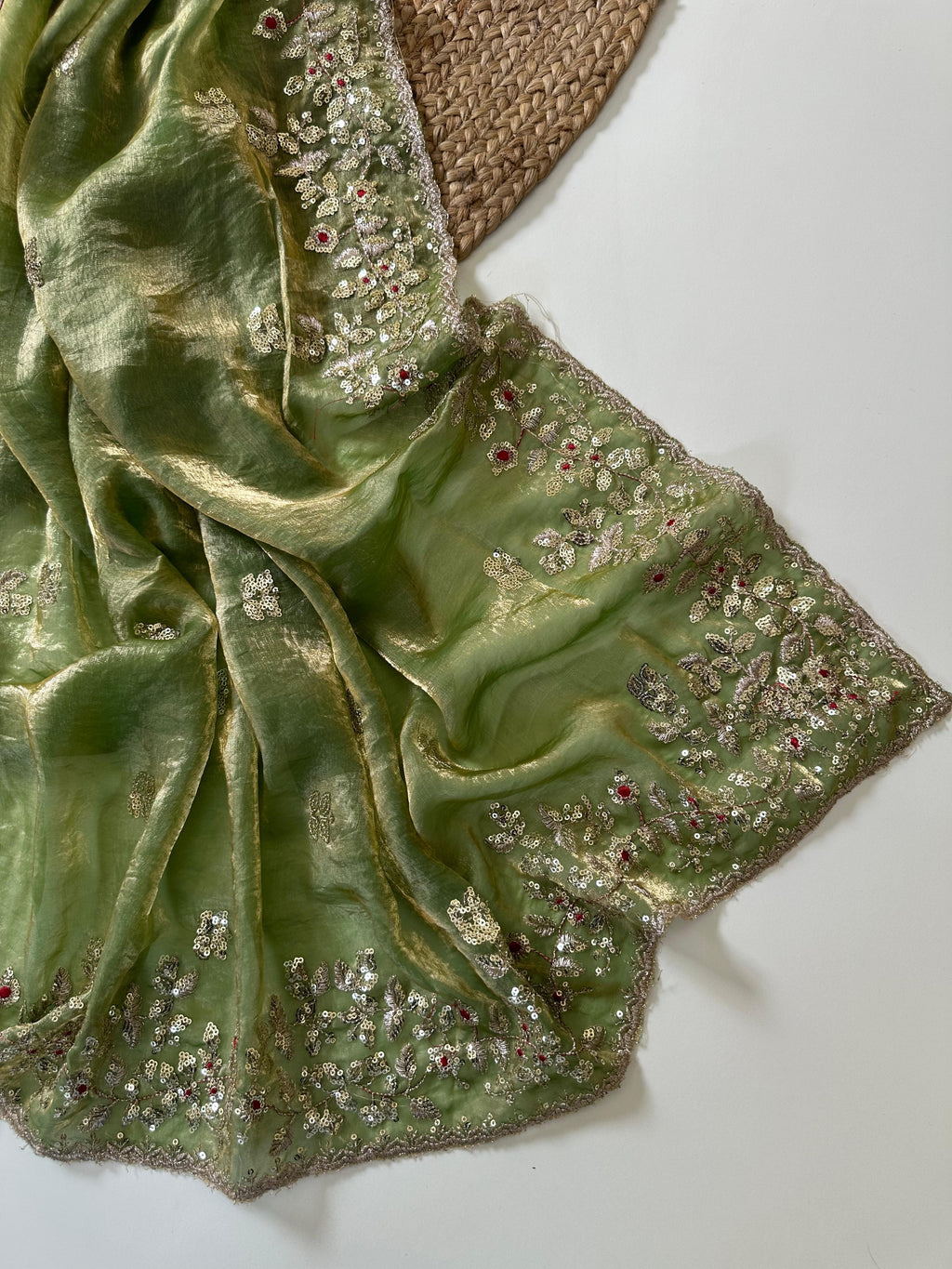 Pure soft Fandy Satin Silk Saree