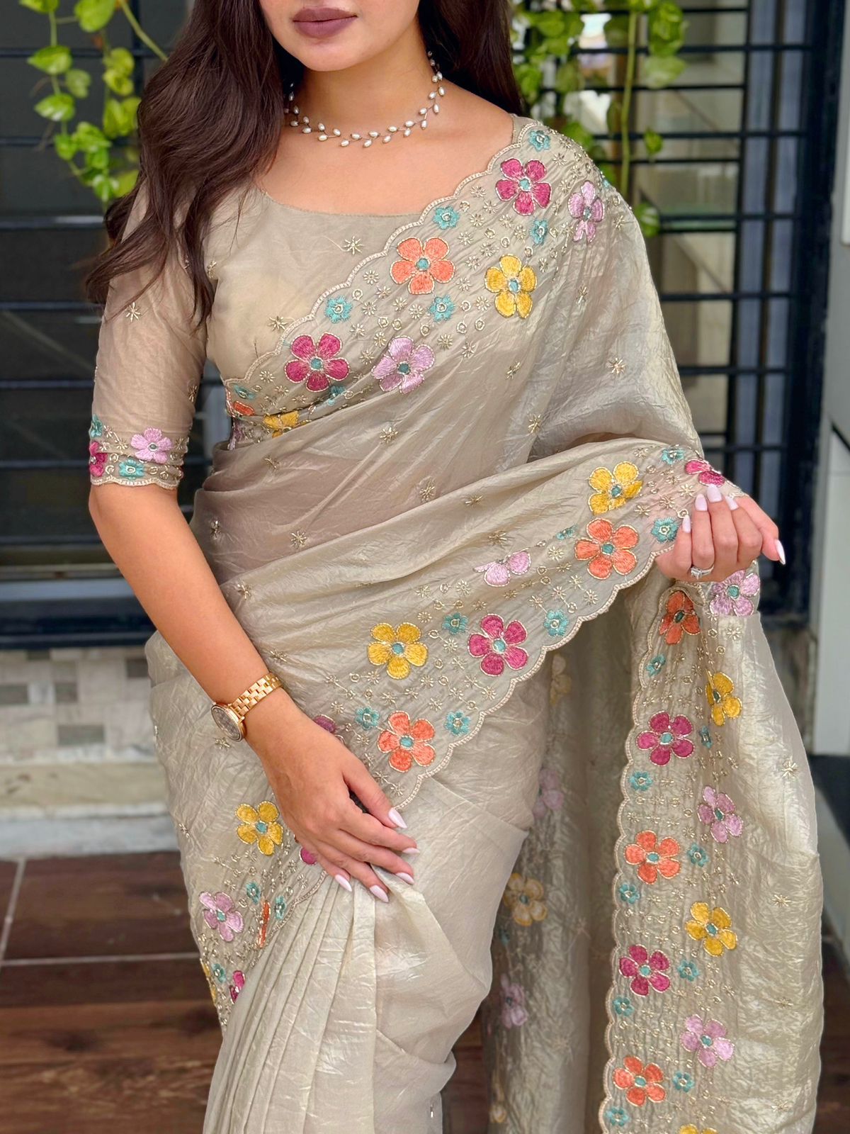 SUFI SILK CRUSH SAREE