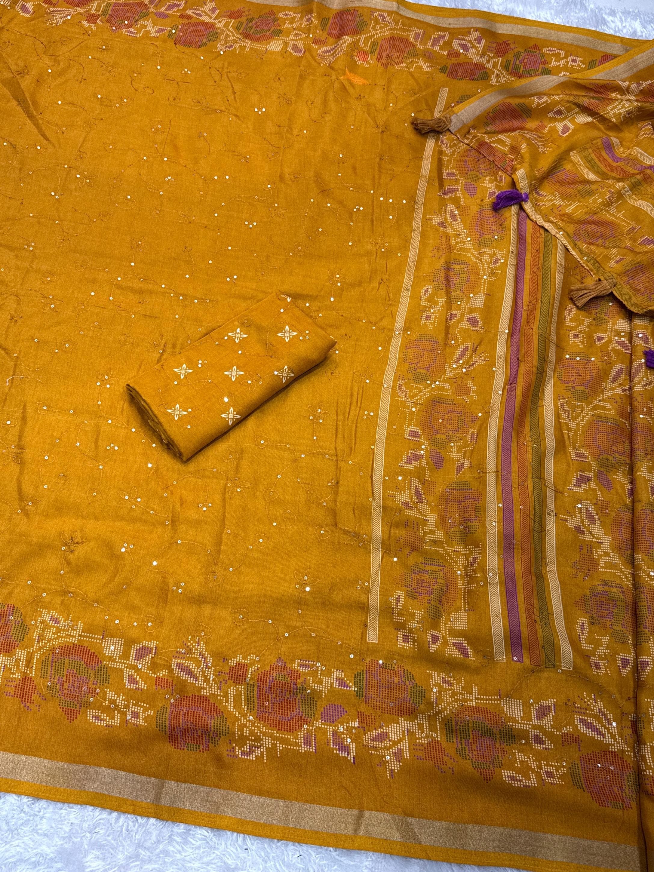 Daftari Mul Cotton Saree