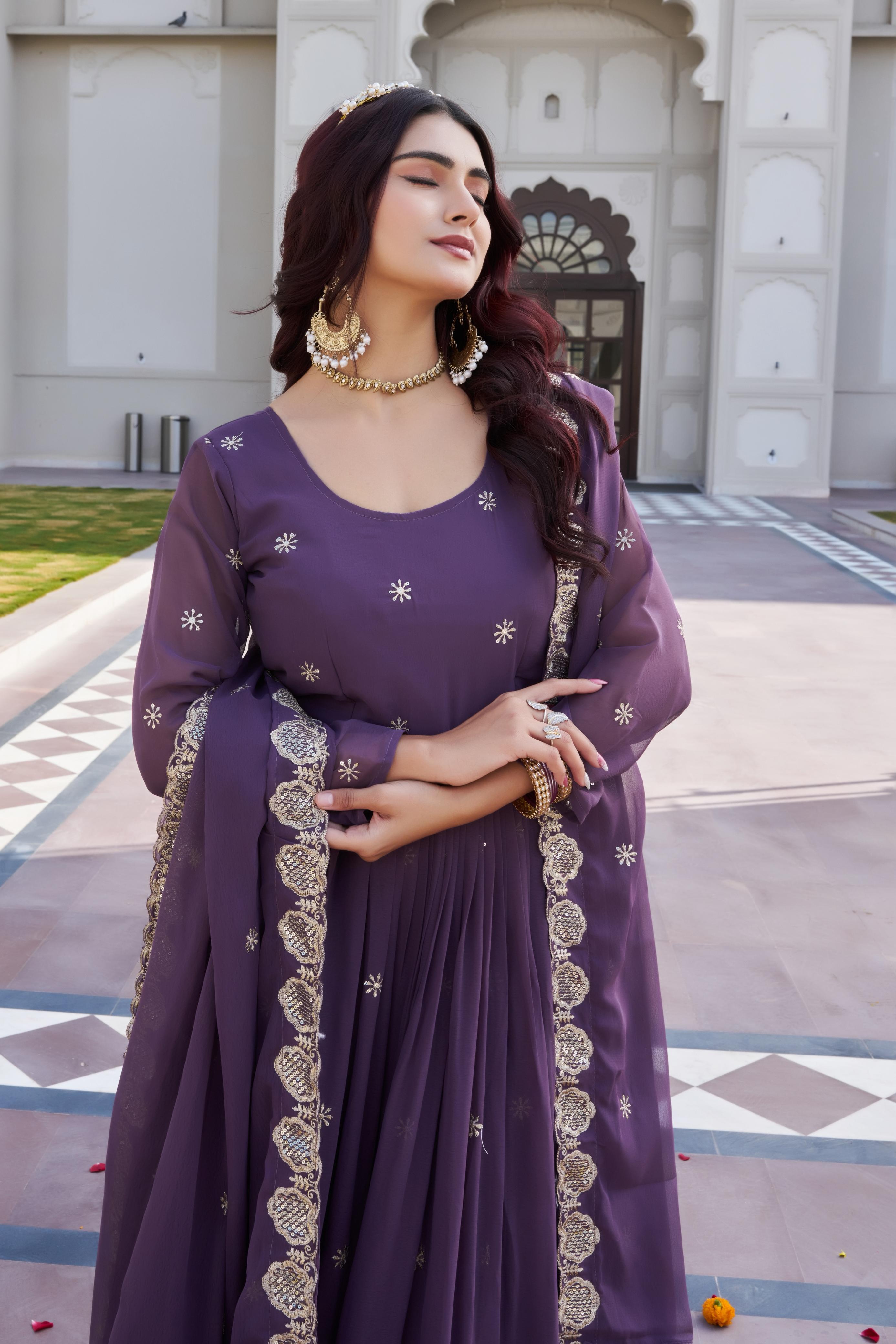 New Festival Long Gown & Duptta