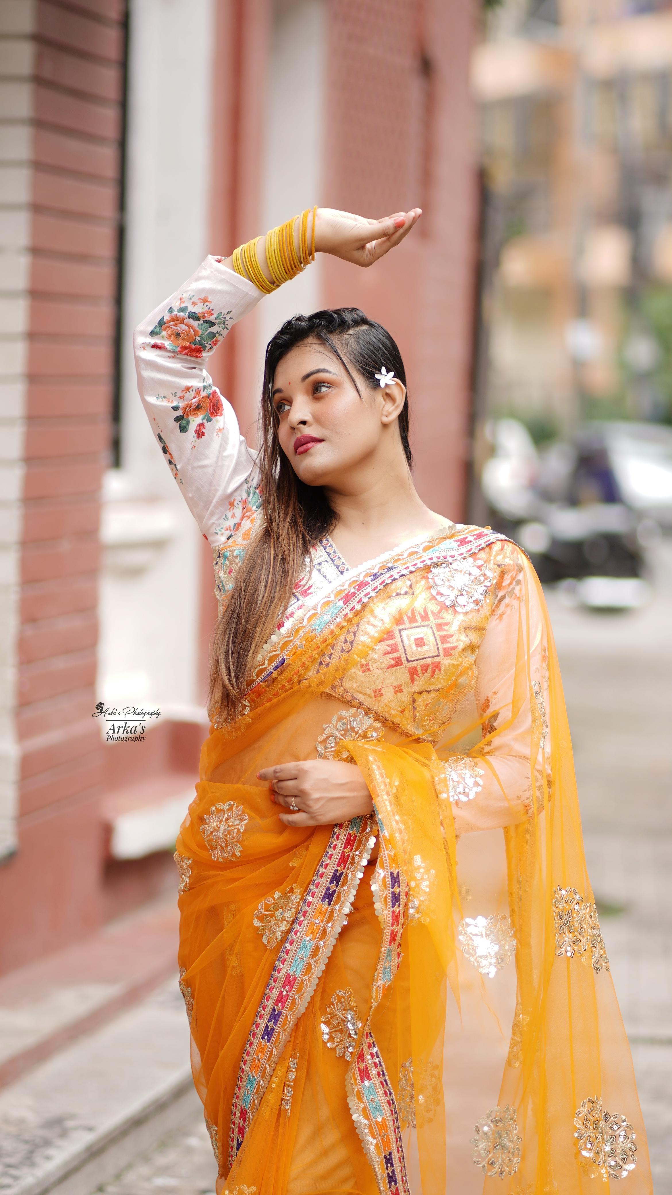 Butterfly Net Wedding Saree