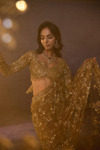 Bollywood BlockBuster Sequins Design Launching Saree