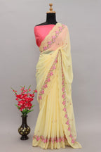 Embroidery Work Georgette Saree