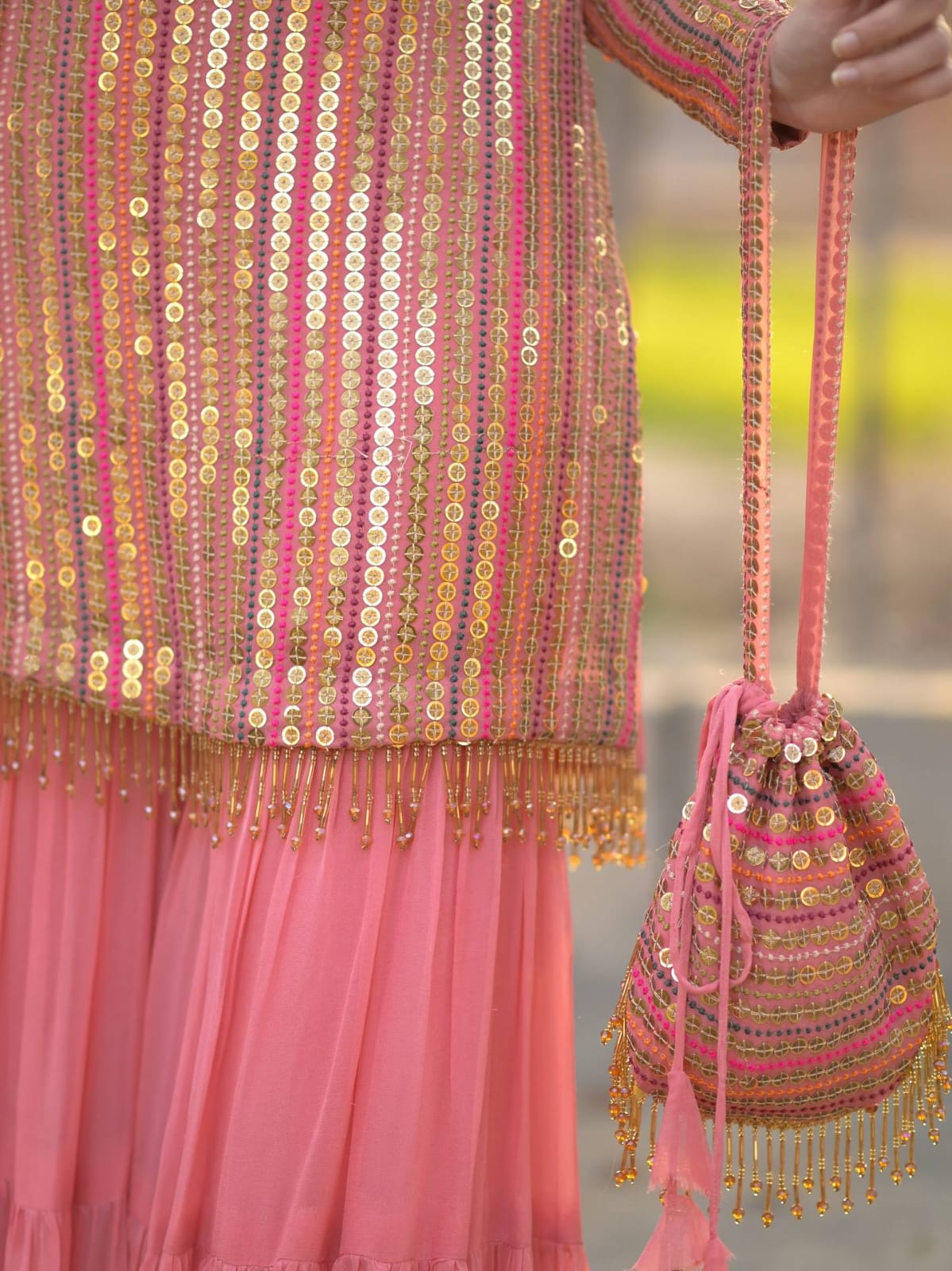 New Designer Party Top Pallazo & Dupatta Set