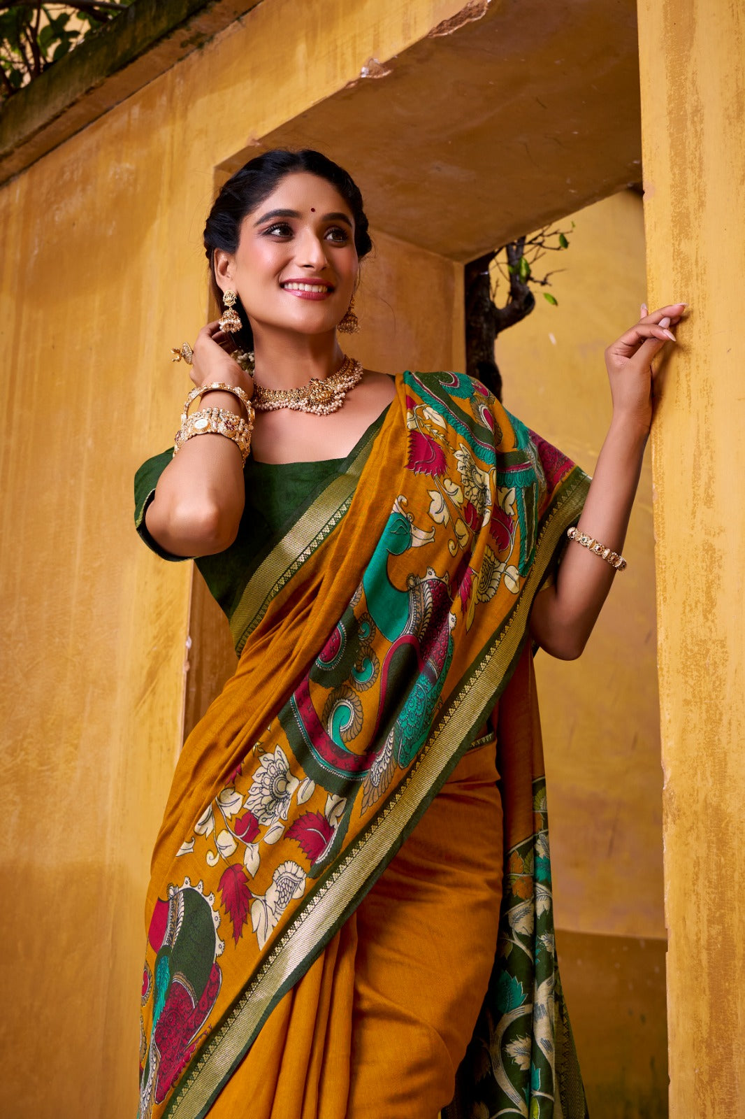 VIRANSHI KALAMKARI PRINT SAREE