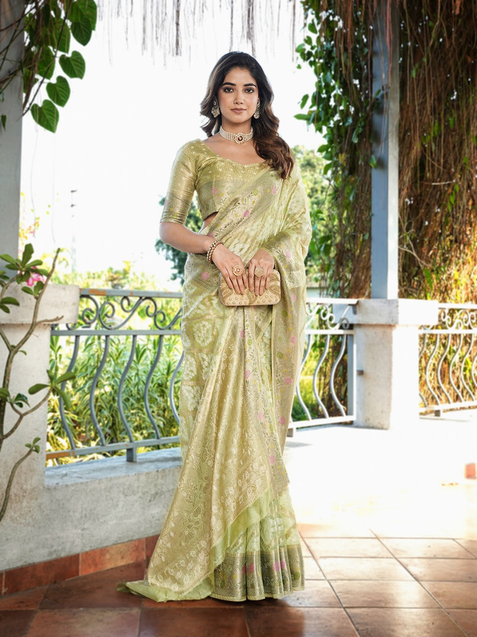 BANDHANI ORGANZA PATOLA SAREES