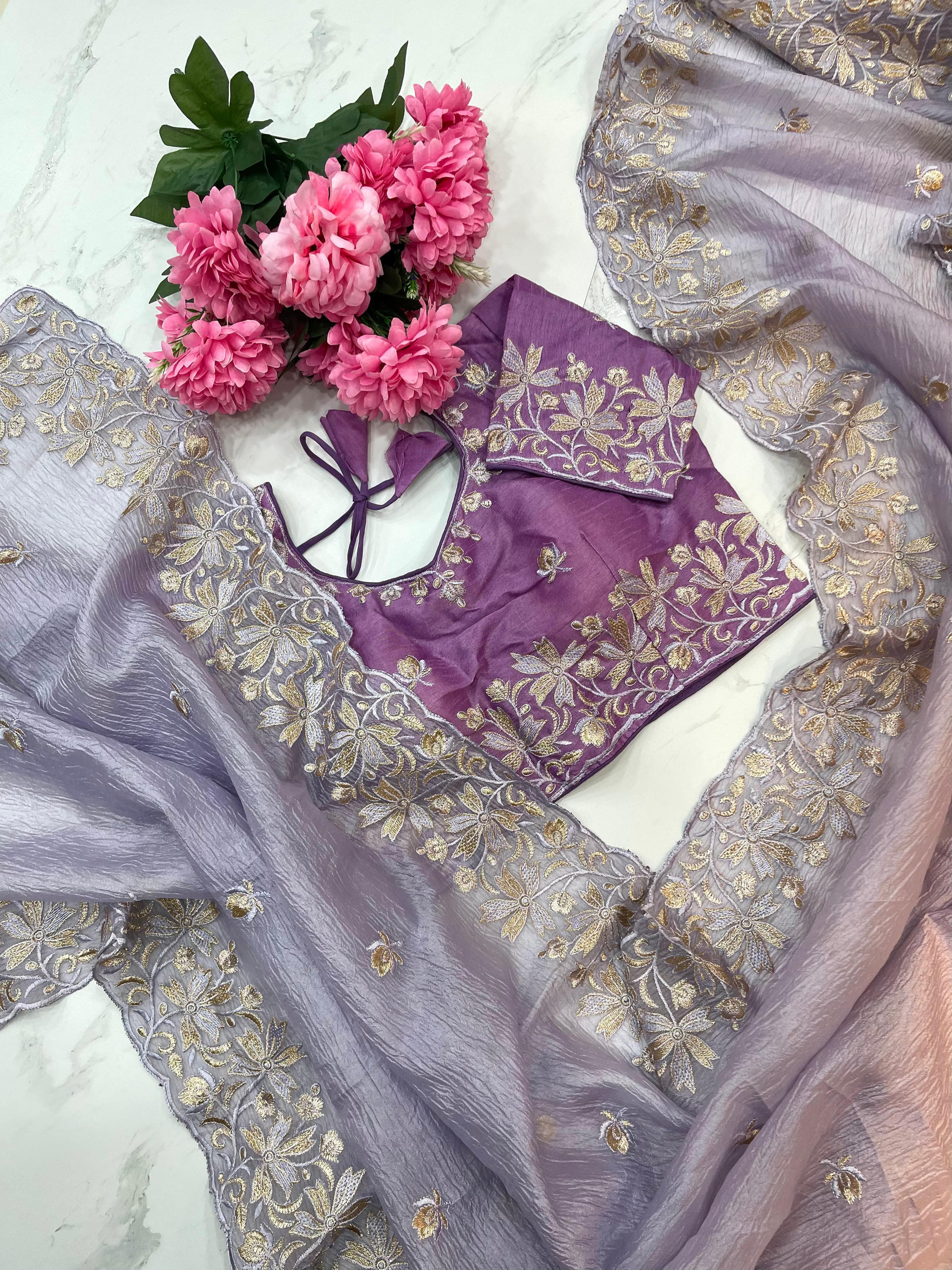 Very Soft nd elegant rich look candy crush Saree