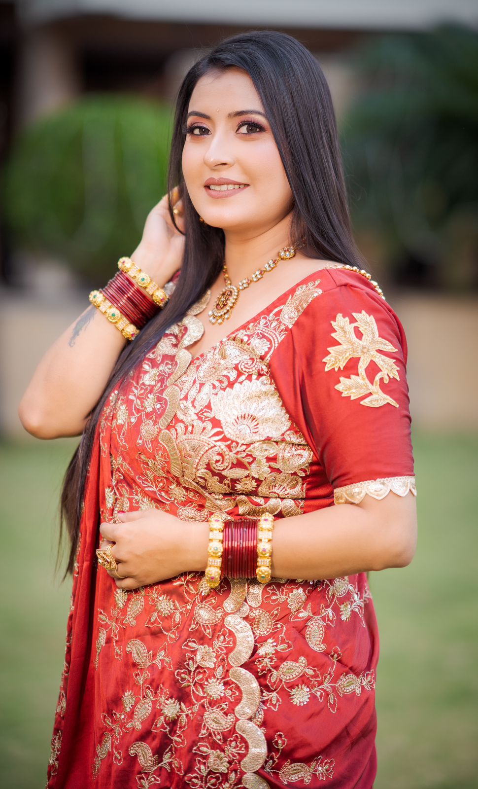 WEDDING SPECIAL RED SAREE