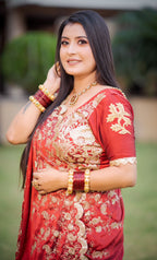 WEDDING SPECIAL RED SAREE