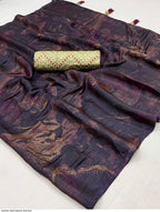 3D VELVETTE SILK SAREE