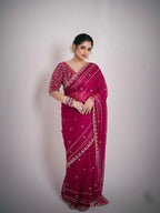 Wedding Special Soft Silk Embroidery Work Saree