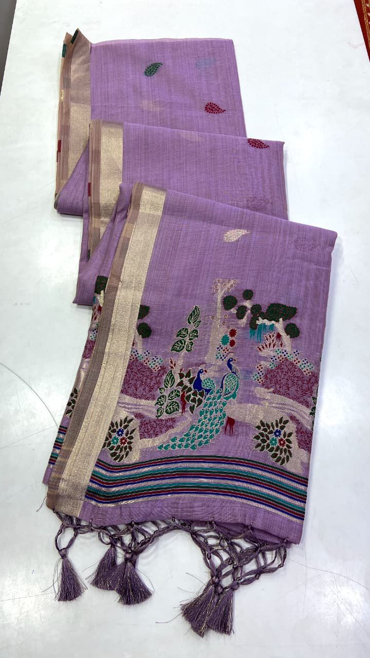 Munga Cotton Saree with Weaving Design