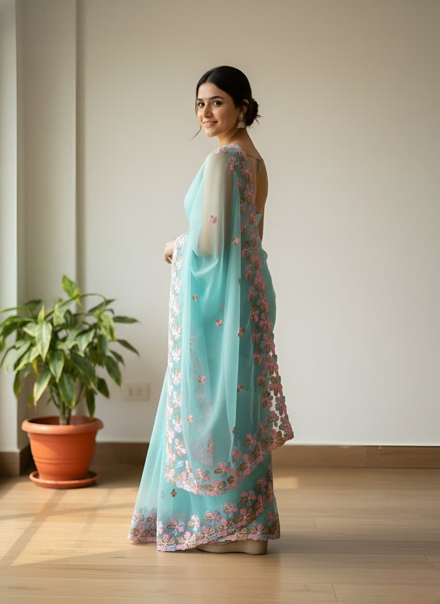 Pure Organza Silk Saree