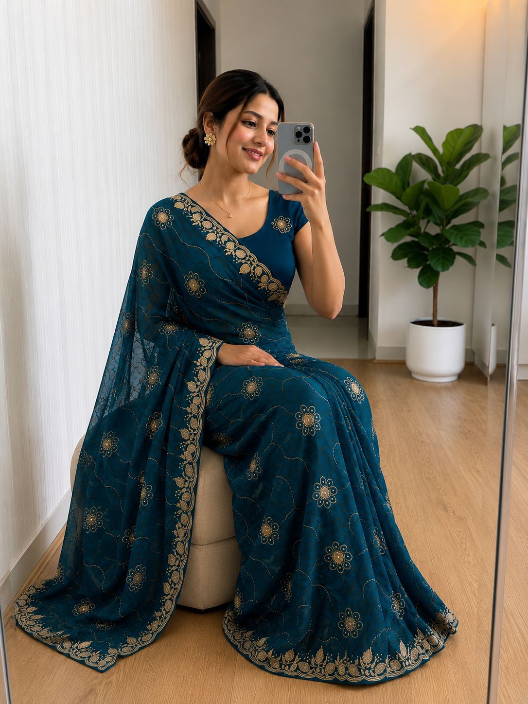 Fancy Space Silk Saree