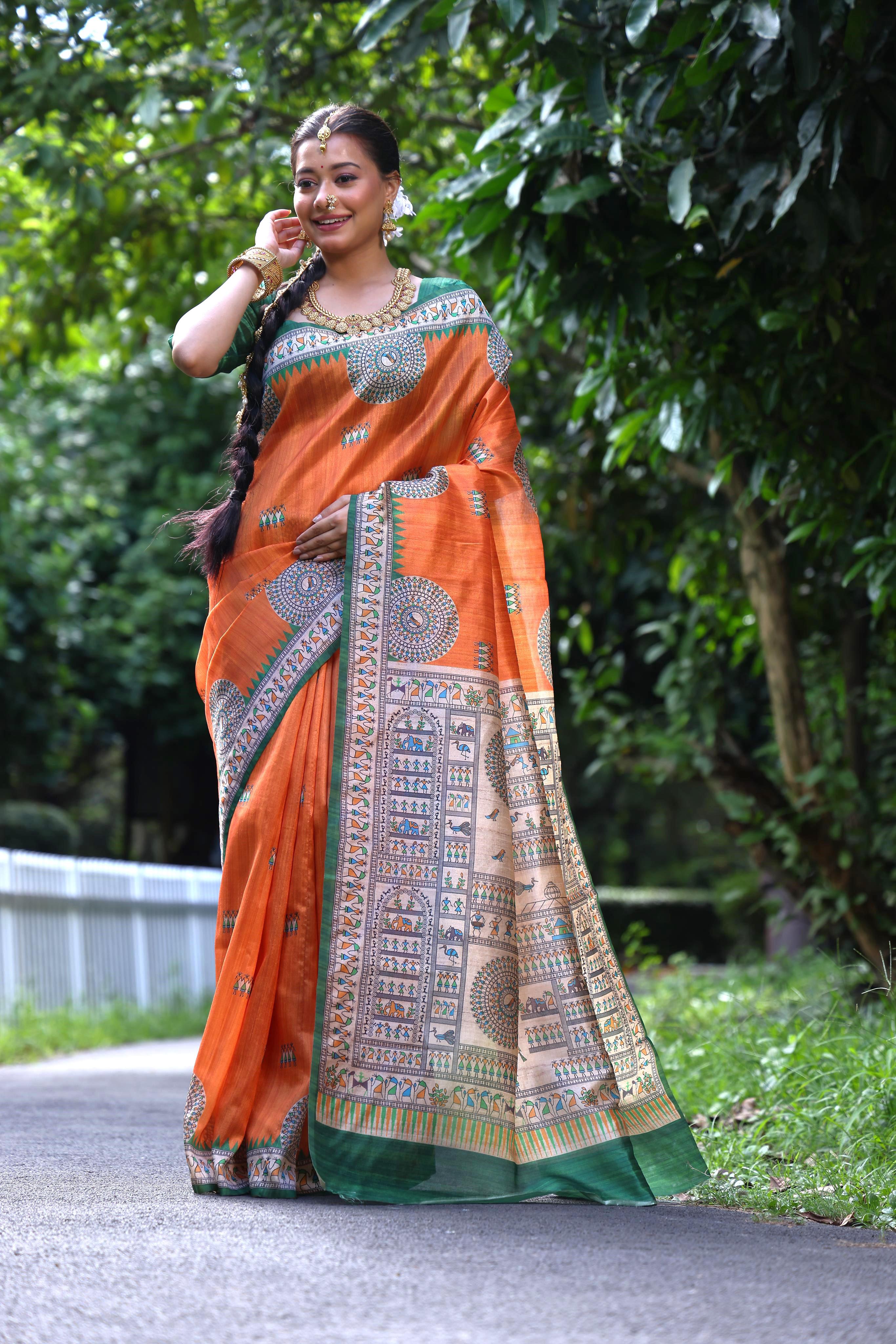 Soft Tusser Silk Saree