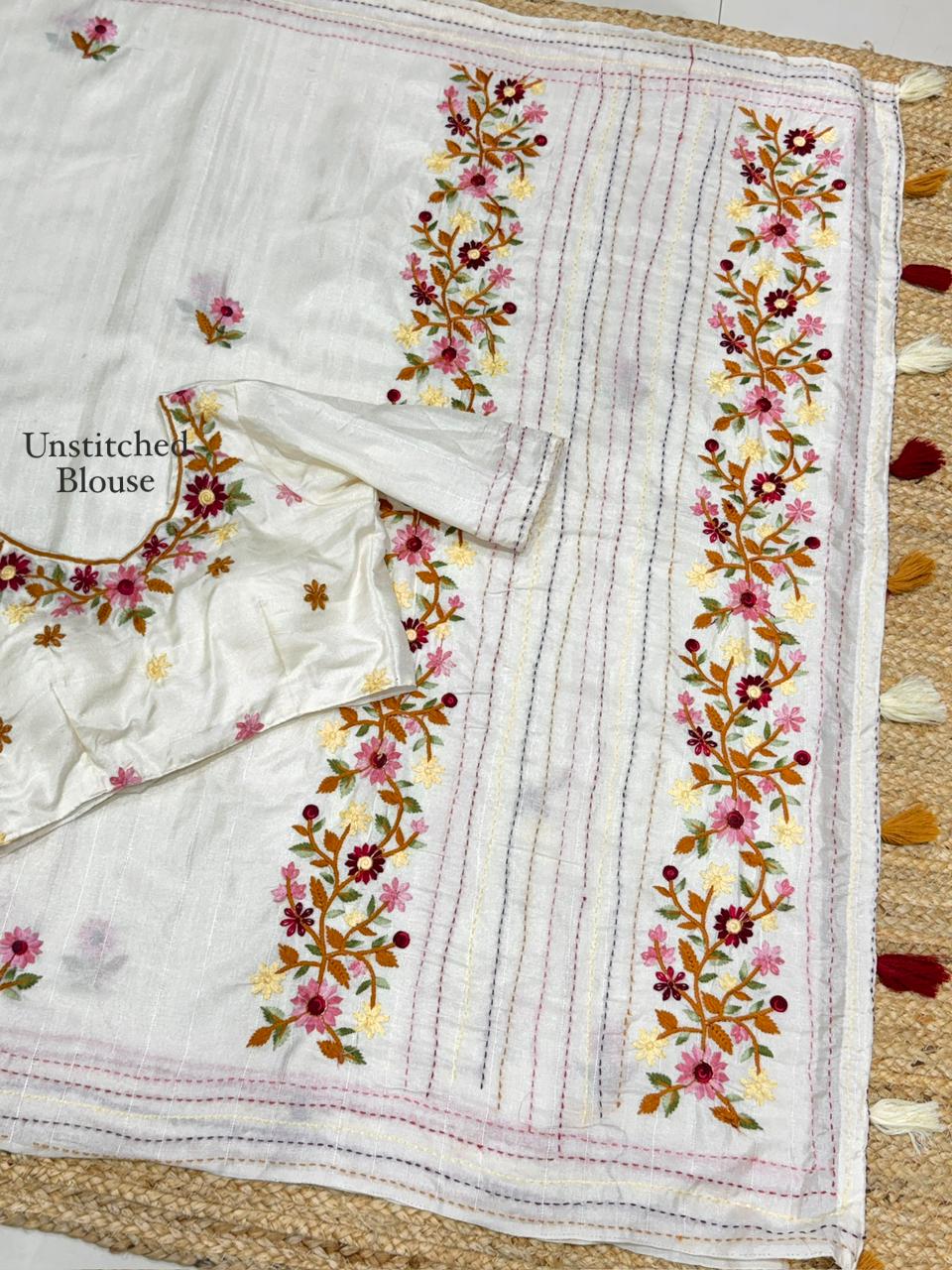 Mishti Doi Tusser Cotton Saree