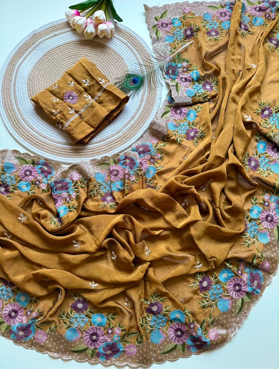 Soft Crush SilkFabric Saree