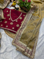 TRADING KAJAL  MOCHA SILK SAREE