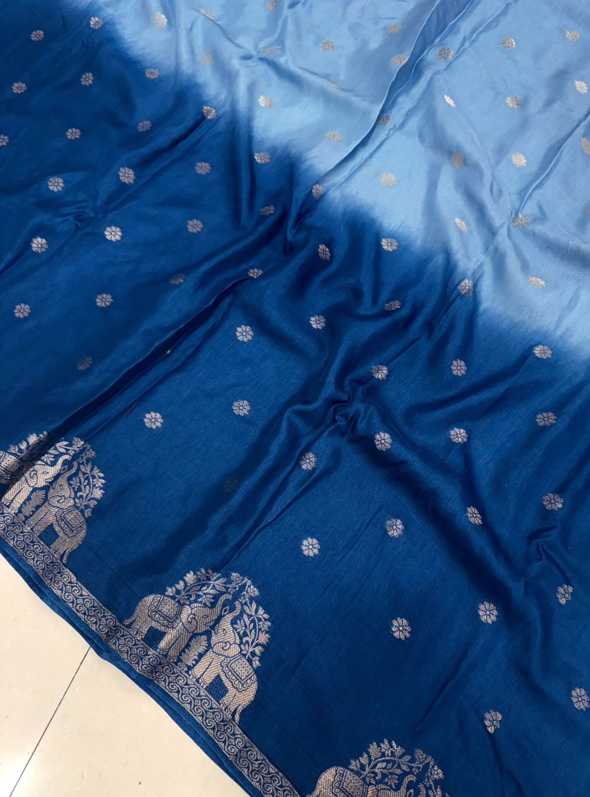 Pure Muslin Silk Shaded Saree