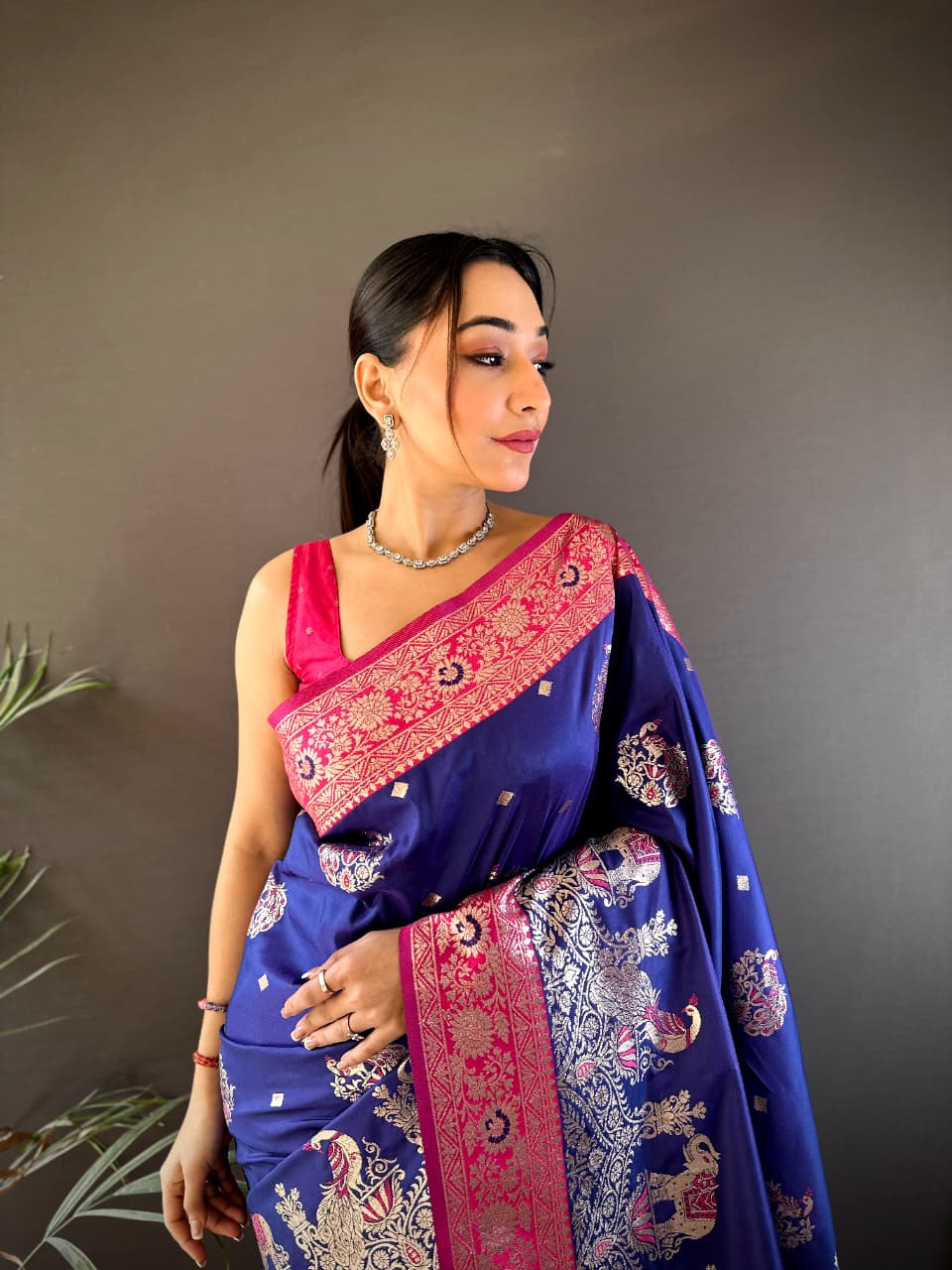 Pure paithani type Banarasi silk saree