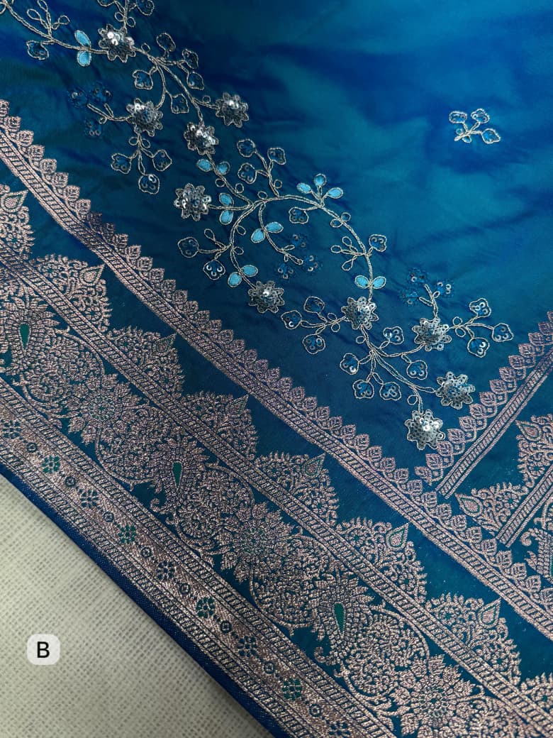 Banarasi Silk With Zari Border Saree